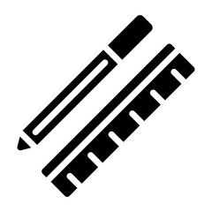 Pencil And Ruler Icon