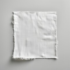 Obraz premium Blank white swatch card clothing apparel napkin.