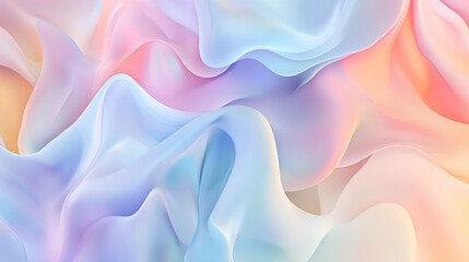 Obraz premium Soft pastel-colored abstract background with flowing shapes and smooth gradients in light pinks blues and yellows