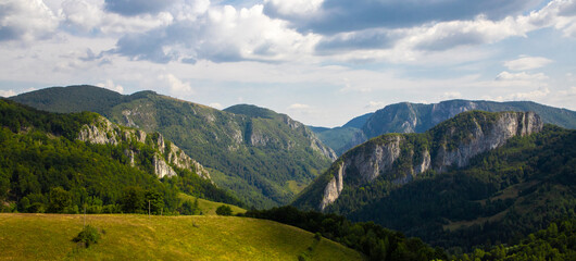 Trascau - Apuseni mountains landscape seen from the TransApuseni road in Romania