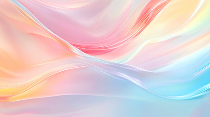 Obraz premium Soft pastel-colored abstract background with flowing shapes and smooth gradients in light pinks blues and yellows