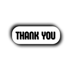 Thank you in black text button
