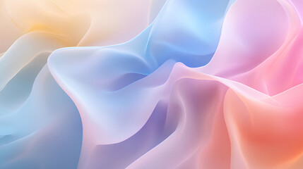 Obraz premium Soft pastel-colored abstract background with flowing shapes and smooth gradients in light pinks blues and yellows