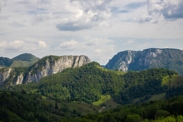 Trascau - Apuseni mountains landscape seen from the Trans Apuseana road in Romania