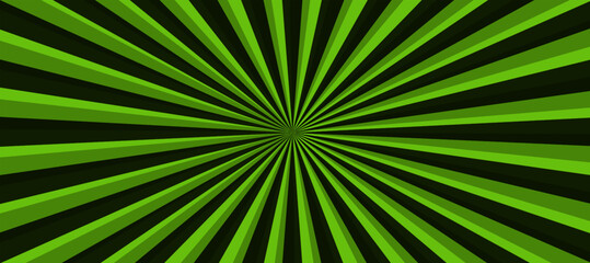 Obraz premium Green and black sunburst background