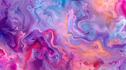 Fototapeta premium Vibrant Swirls of Color, a dynamic digital painting showcasing a mesmerizing blend of abstract fluid art, featuring flowing patterns and rich textures that captivate the senses