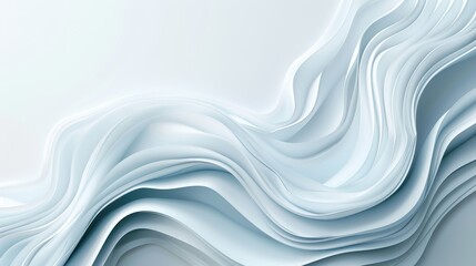Naklejka premium Abstract art featuring white topographic textures, dynamic blue wave patterns, intricate designs, harmonious composition, modern aesthetic, captivating visual experience