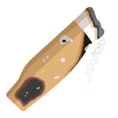 isolated consumed cigarette vector illustration
