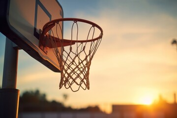 Basketball sports hoop chandelier.