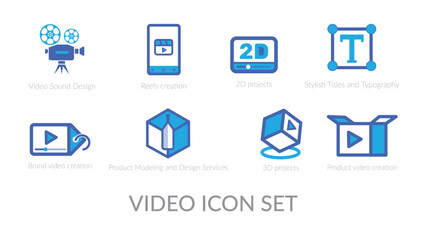 Video Production and Design Icon Set