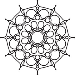 Simple mandala design for coloring. beautiful mandala art for coloring book, mandala design, Vector mandala pattern design with hand drawn