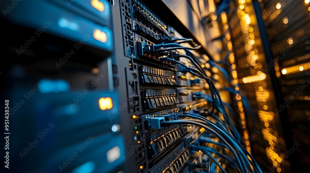 Poster high performance network switch cluster in modern data center powering digital infrastructure and co