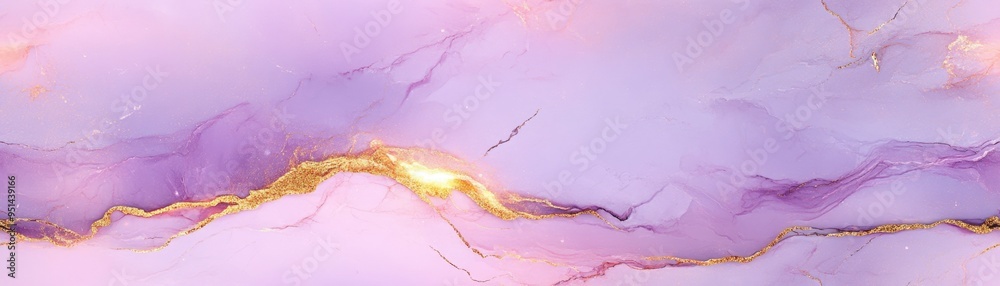 Wall mural Seamless marble texture in soft lavender with subtle bronze veins, [Abstract Background Marble], [Gentle and refined]