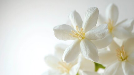 Delicate White Gardenia Blooms: A close-up view of delicate white gardenia blooms, showcasing their pristine beauty and intricate details.