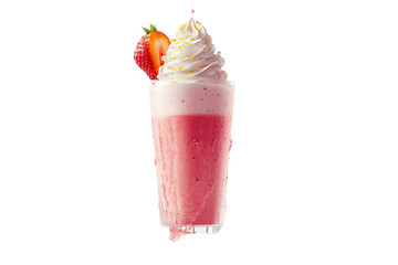 Strawberry Cream Shake with Whipped Topping & Gold Flakes