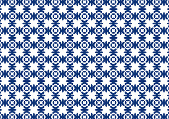 white and blue background abstract doodle art pattern seamless pattern with flowers