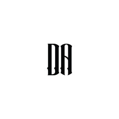 DA monogram logo design letter text name symbol monochrome logotype alphabet character simple logo