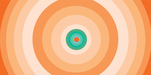 Overlapping color Circles Texture for Abstract Background. Abstract banner, wallpaper cartoon title card. Retro vintage poster background. 70s stripes line style. Vector illustration.