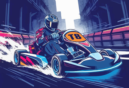 Cartoon Go Kart Racing