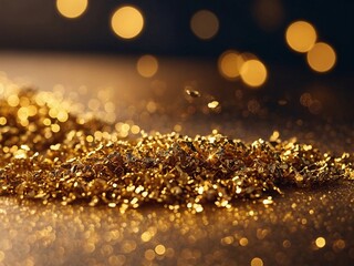 Glittery gold and bokeh backgrounds for festive visuals.