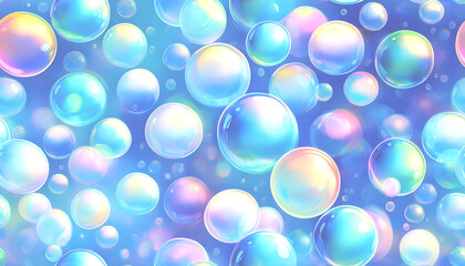 シャボン玉の壁紙パターンイラスト