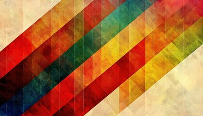 Fototapeta premium Abstract Geometric Background with Diagonal Stripes and Vintage Texture