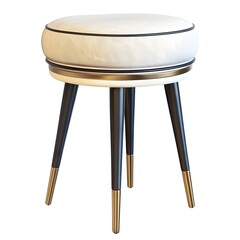 Fondo blanco con una mesa de caf&eacute; redonda que tiene patas de madera on white background,
