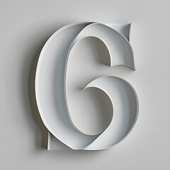 3d white metal letter on white background,