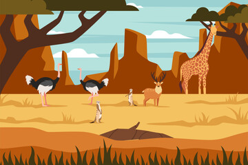 Exploring Africa Illustration