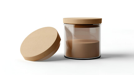 empty Realistic 3D Jar with Box Mock Up Template Product Showcase ai generative