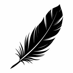 bird feather silhouettes. bird feather icon. vector illustration isolated on transparent background