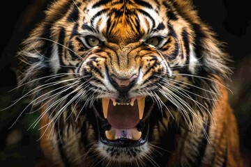 Naklejka premium Wild animals wildlife mammal tiger.