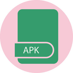 APK File format icon circular shape