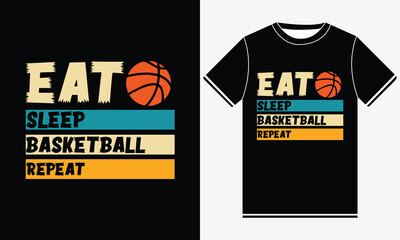 Eat sleep basketball repeat t shirt design
