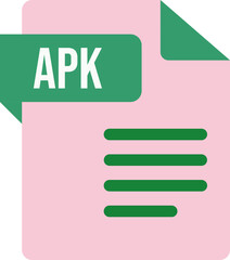 APK File icon with dark ciolor and folded doc