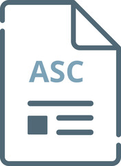 ASC File icon minimal outline with symbols