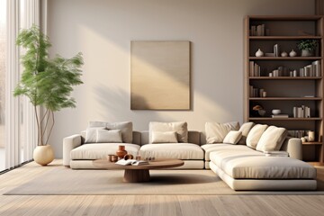 Fototapeta premium Living room architecture furniture building.