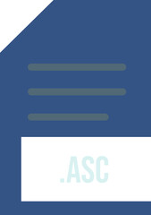 ASC File extension icon minimal colro fill