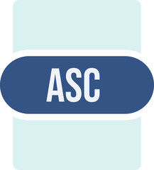 ASC File extension icon rounded and color fill