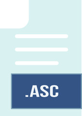 ASC File format icon rounded dashed outline