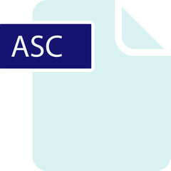ASC File format icon rounded shapes and spacing