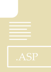 ASP File format icon fill insidse with symbol