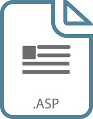 ASP inside fill icon with minimal lines and rectangle