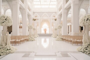Fototapeta premium Wedding aisle architecture celebration.