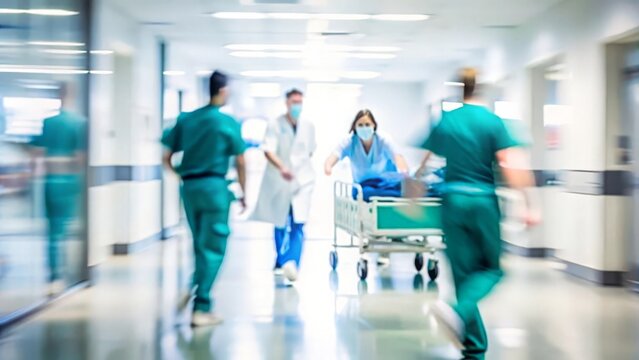 "Emergency Room Staff Blur" – A blurred image showing emergency room staff in action, emphasizing urgency and care.
