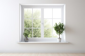 Window windowsill plant wall.