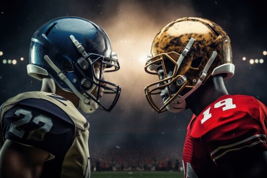 American Football football stadium helmet. - Powered by Adobe