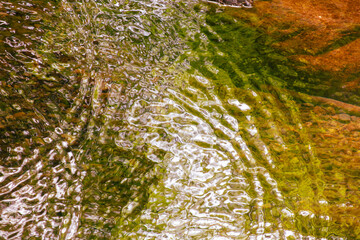 Circles on the surface of water in nature. Abstract background