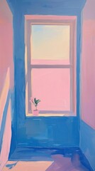 Painting window windowsill art.