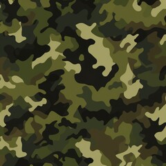 Fototapeta premium Military green camouflage backgrounds textile pattern.